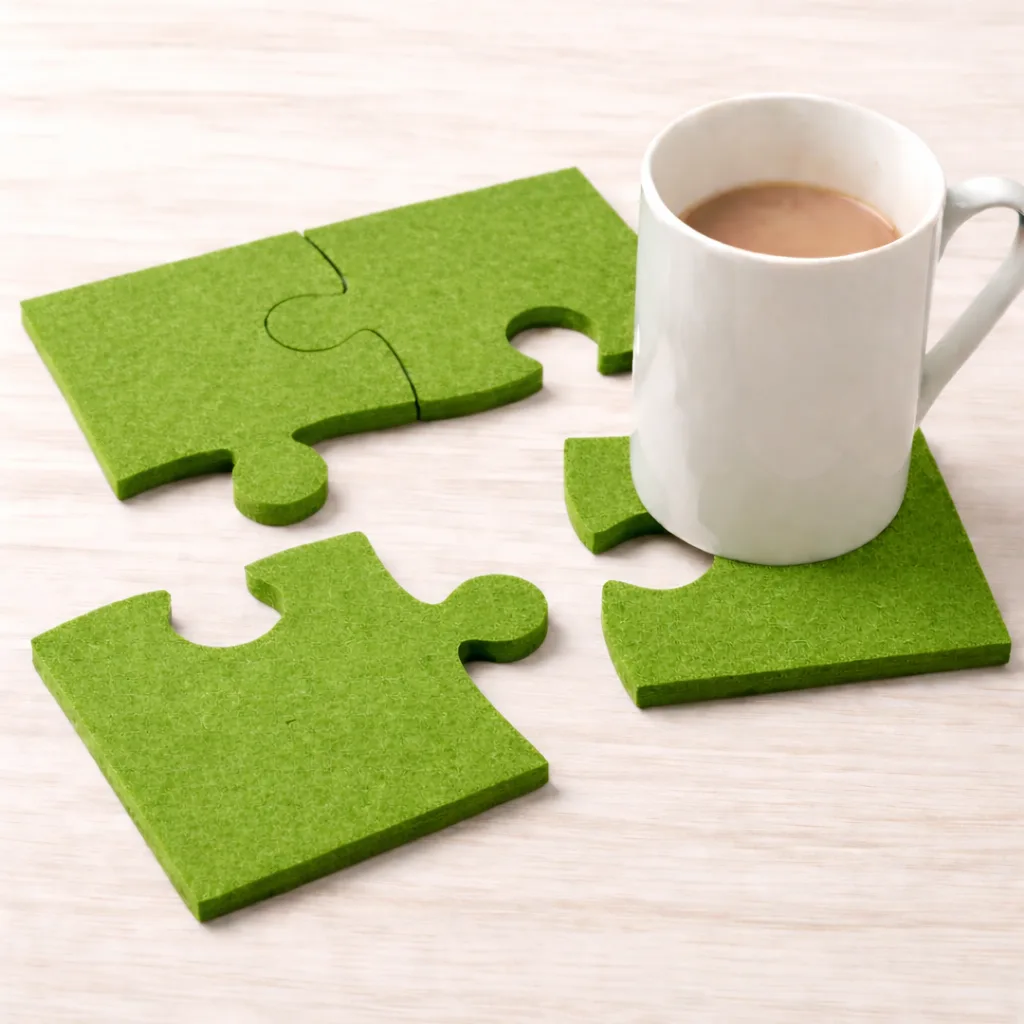 Keçe Bardak Altlığı - PUZZLE
